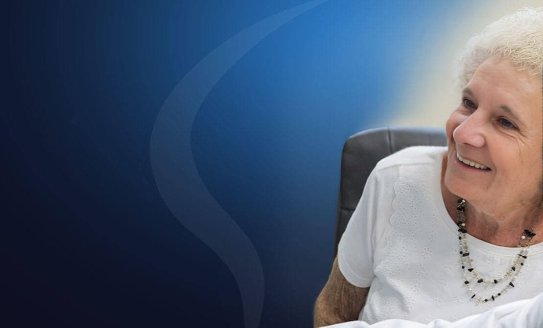 Senior woman smiling during medical consultation